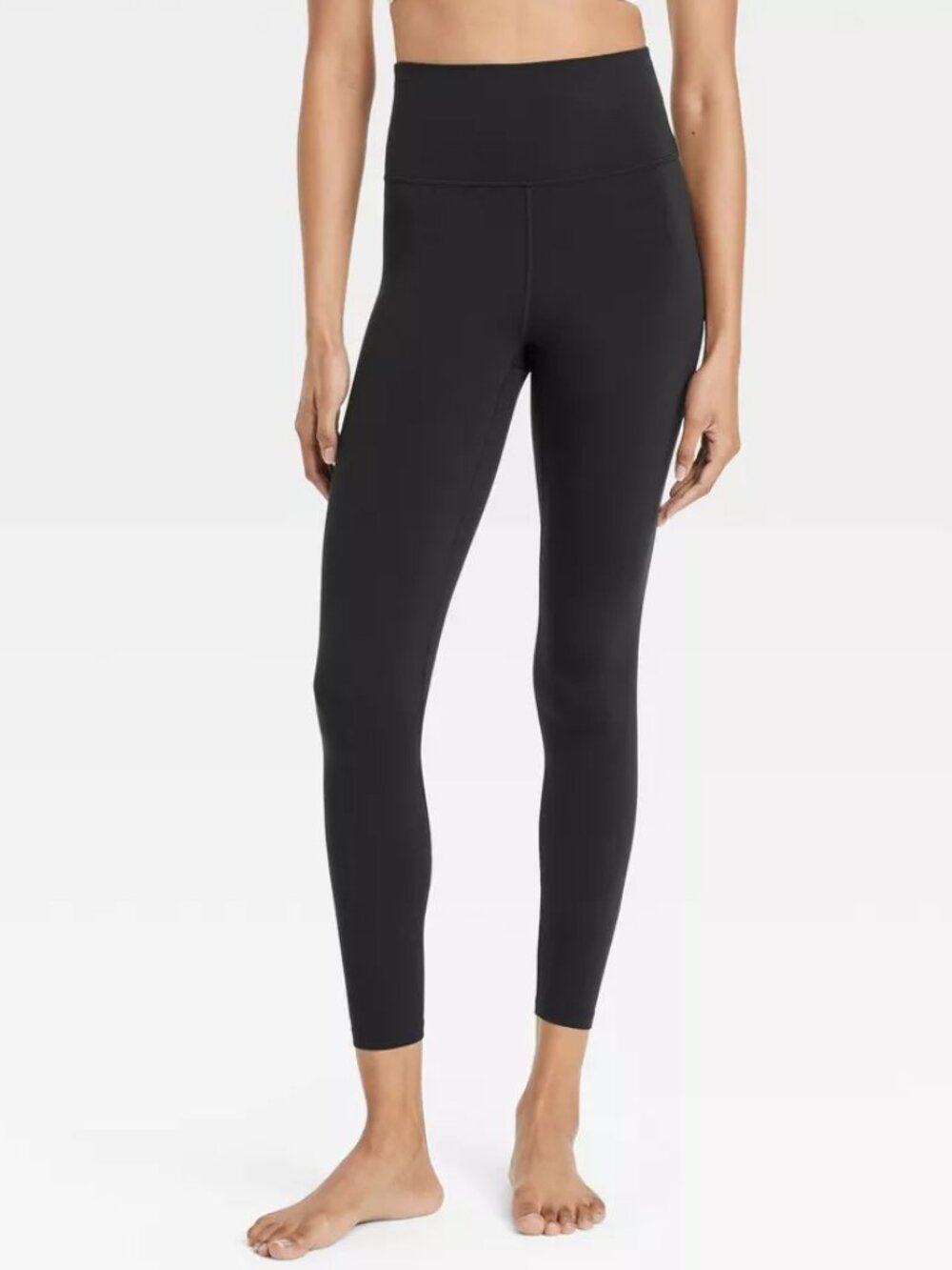 NEW - All In Motion Women's Contour Power Waist Black 7/8 Length Leggings - XL